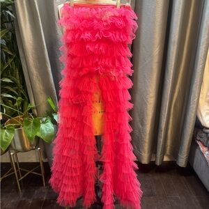 Wow!! Vintage Pink Sheer Ruffled Pants
